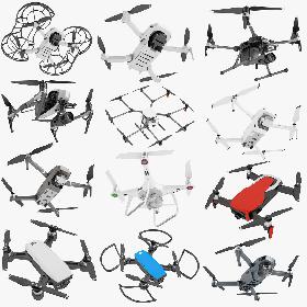 3D model DJI Drone Collection 02